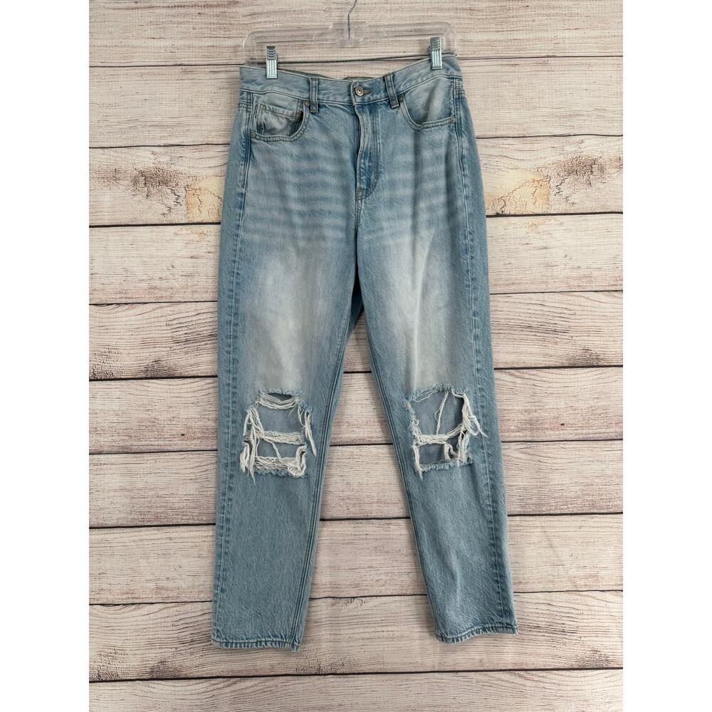 American Eagle Stretch Mom jeans‎ Womens 4 Blue Light Wash Denim